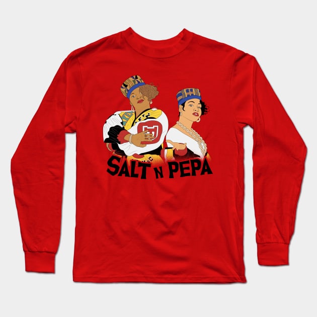 1985 Salt n Pepa simple art Long Sleeve T-Shirt by pepesankosong